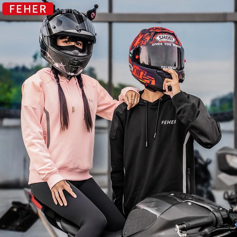 Unisex Motorcycle Riding Hoodie Jacket Fall Winter Thermal Protective Outerwear Scooter Bike Riders