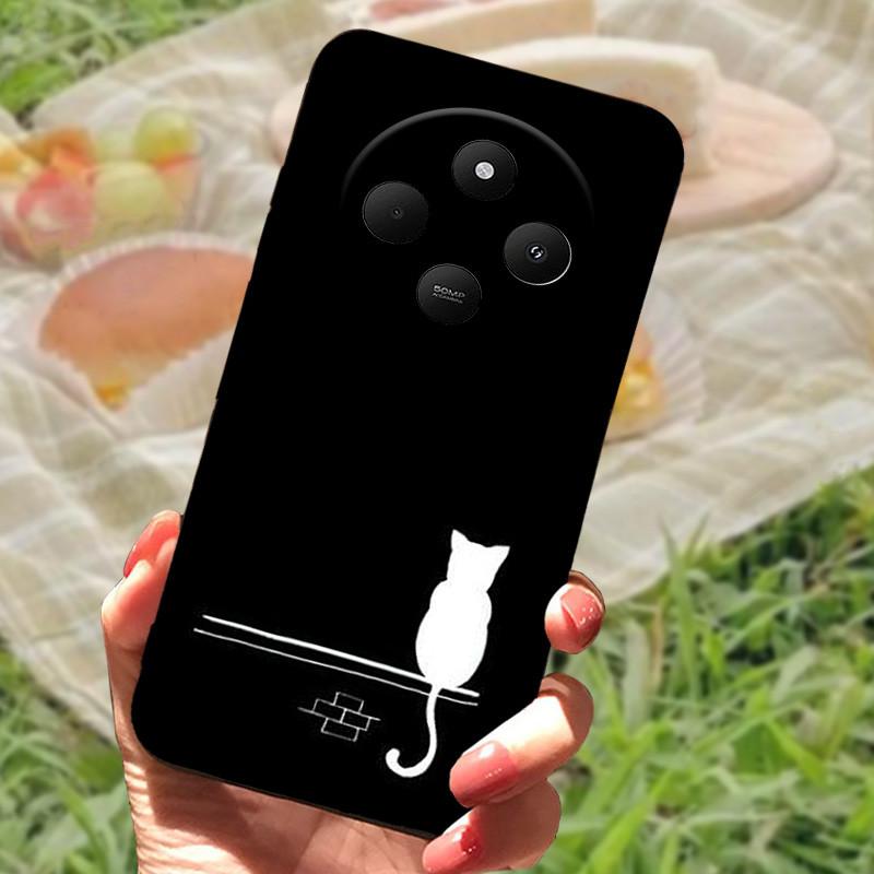 Чехол для Xiaomi POCO C75 4G Redmi 14R 5G Redmi A3 Pro 4G Redmi A4 5G Чехлы Мягкий Бампер Ударопрочный Защитный Чехол Черная Сумка для Телефона