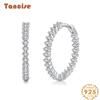 Tancise 925 Sterling Silver Zircon Earrings Drop Earrings For Women Wedding Party Gifts