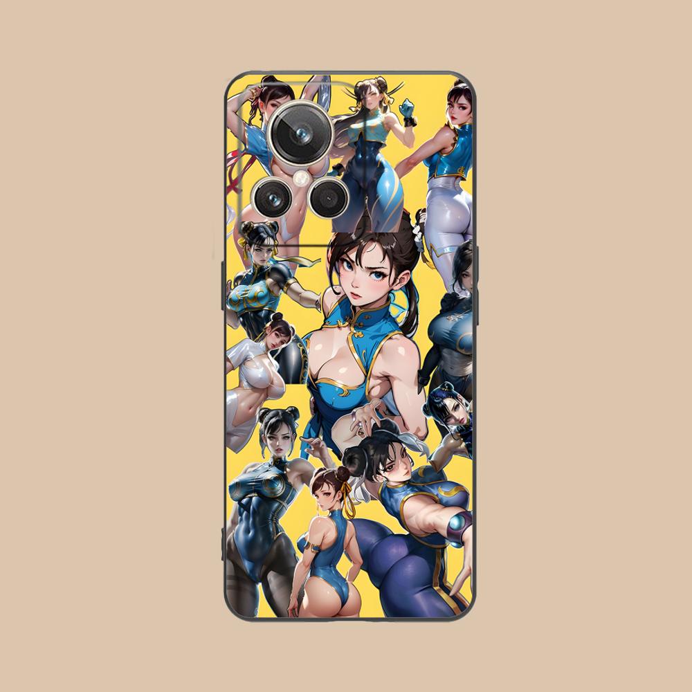 Чехол для телефона Street Fighter Chunli для Realme 15 14 13 12 11 10 9 Pro Plus T i Lite 5G Цветной Печатный Чехол Роскошный Красивый Чехол