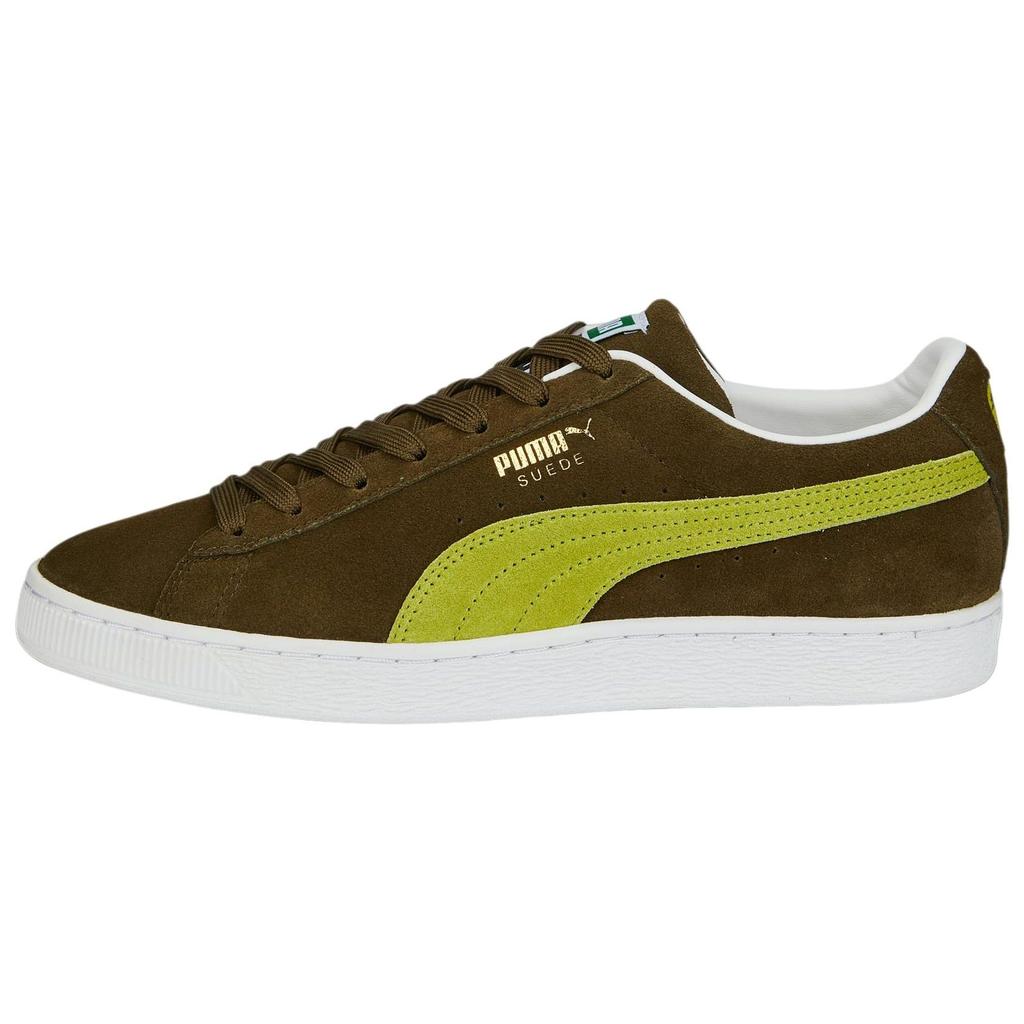 Puma Suede Classic 21 Deep Olive Tart Apple Унисекс Кроссовки Зеленый Белый 374915-58