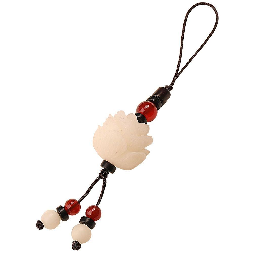 Car Accessories Unisex Key Chain Bodhi Key Chain Lotus Flower Pendant Mobile Phone Ring Key Ring