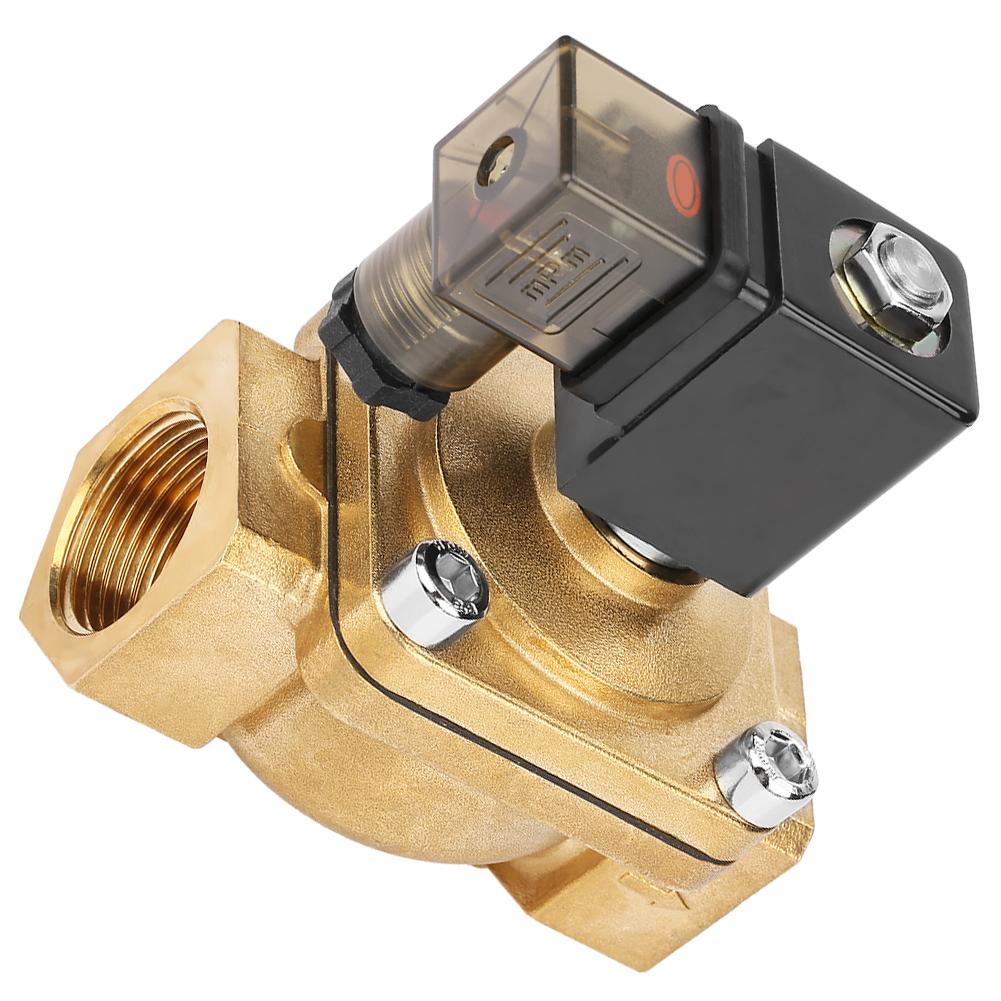 1Pcs PU220 08 G1 Brass Direct Action Electromagnetic Water Solenoid Valve #1