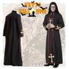 Мужской средневековый костюм священника для косплея и Хэллоуина, ткань из смесового хлопка, доступен в размерах M, L, XL