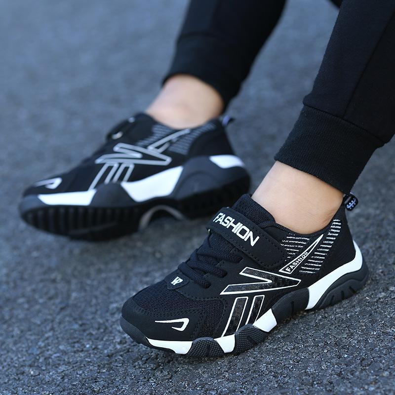 Популярные кожаные студенческие летние детские дышащие спортивные туфли для мальчиков и девочек, повседневные баскетбольные туфли для детей среднего и старшего возраста