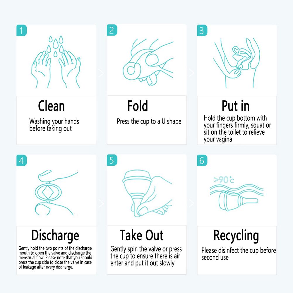 Инновационная многоразовая менструальная чаша 2 размеров из пищевого силикона для женской гигиены во время менструации