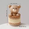 Soft Clay Cute Bear Cake Topper for Boy Girl Baby Shower Bear Theme Decoration Birthday Party Wedding Decoration Cake Decorating