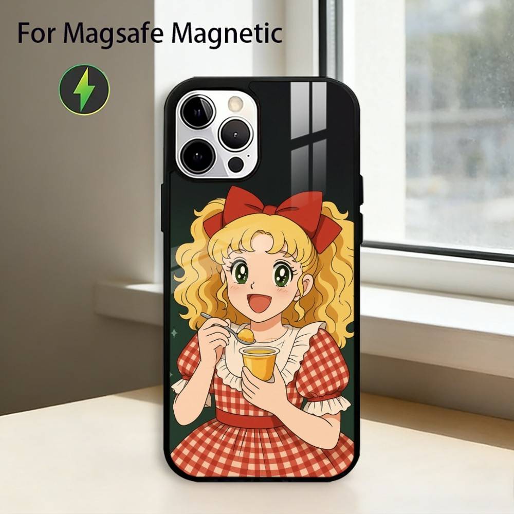 A-Аниме Конфеты Конфеты Чехол для Телефона Для iPhone17,16,15,14,13,12,11 Plus,Pro Магнитный с Magsafe Беспроводная Зарядка