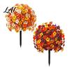 Decorative Faux Botanicals for Bedroom Artificial Fall Flowers Outdoors Fake Autumn Topiary Ball UV Resistant Mums with Ground Plants Home
