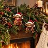 Healing Atmosphere Hanging Ornaments Highland Cow Christmas Ornament Set, 2D Flat Wooden Cute Farm Animal Holiday Decor with String, Tree Party