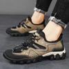 Мужская обувь весенняя дышащая镂ристая повседневная stream shoes мужская на одной педали легкая нескользящая уличная спортивная обувь