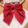 Red Velvet Bows Hair Ribbons Scrunchies for Women Girls Long Elastic Hair Ties Headwears Female Kids Styling Tools