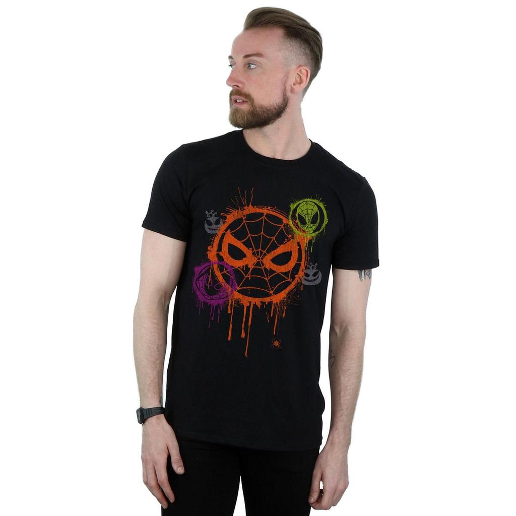 Marvel Mens Halloween Spiderman Icon T-Shirt