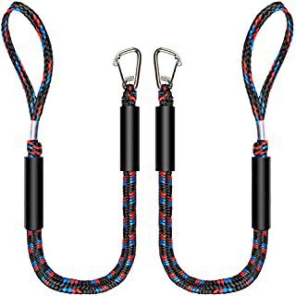 Dock Rope Boat Rope Stainless Steel Clip Fitting Boat PWC Built-in Buffer Kayak Mooring Cable Polyethylene Rope