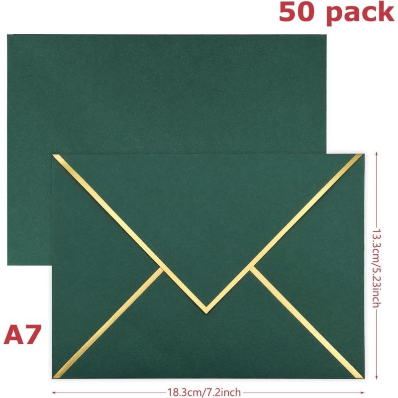 50 шт. конвертов 4x6/5×7 дюймов, самоклеящиеся для приглашений, конверты формата A6/A7, самоклеящиеся для свадебных приглашений