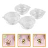 100 Pcs Transparent Cake Box Wrapping Boxes Party Cupcake Containers Mousse The Pet with Cover Bakery Breadbox