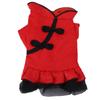 Pet Chinese Style Suit Spring and Summer Cotton Qipao Costume for Pet Puppy and Cats
