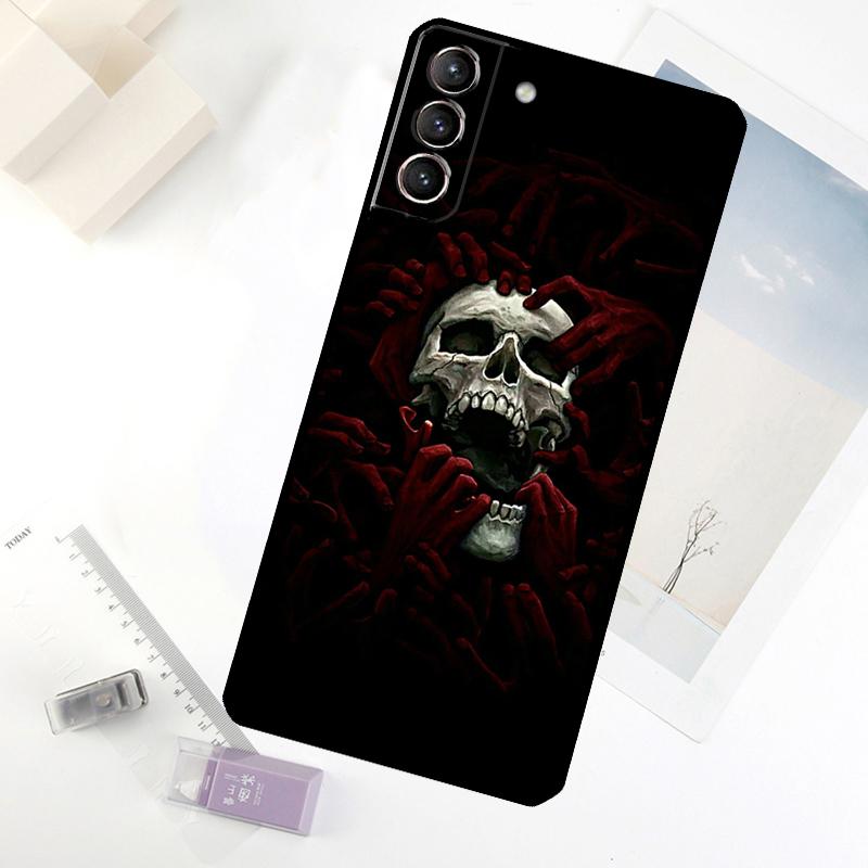 Чехол-череп в готическом стиле для Samsung Galaxy S24 FE S20 FE S21 S22 S23 S24 S25 Ultra S9 S10 S25 Plus