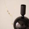 Stainless Steel 18k Gold Plated Waterproof Choker Chain Trendy Hollow Clover Y Shape Tassel Party Fashion Jewelry Necklaces