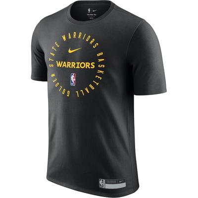 Футболка мужская Golden State Warriors Dri-Fit NBA с коротким рукавом и принтом букв, дышащая, влагоотводящая, черная HF1421-010