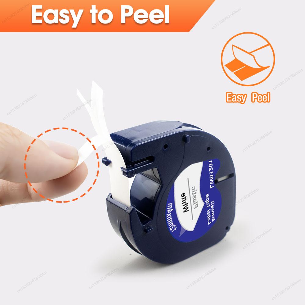 3/5/10PK 91201 Compatible Dymo Letratag Label Tape 91201 12267 91200 91202 91203 12mm LT Tape for Dymo LT100H LT100T Label Maker Fuel Injectors 6