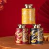 Chinese Dragon Empty Tea Can Household Mini Green Black Tea Sealed Can Portable Tea Packaging Box Paper Storage Jars As Souvenir