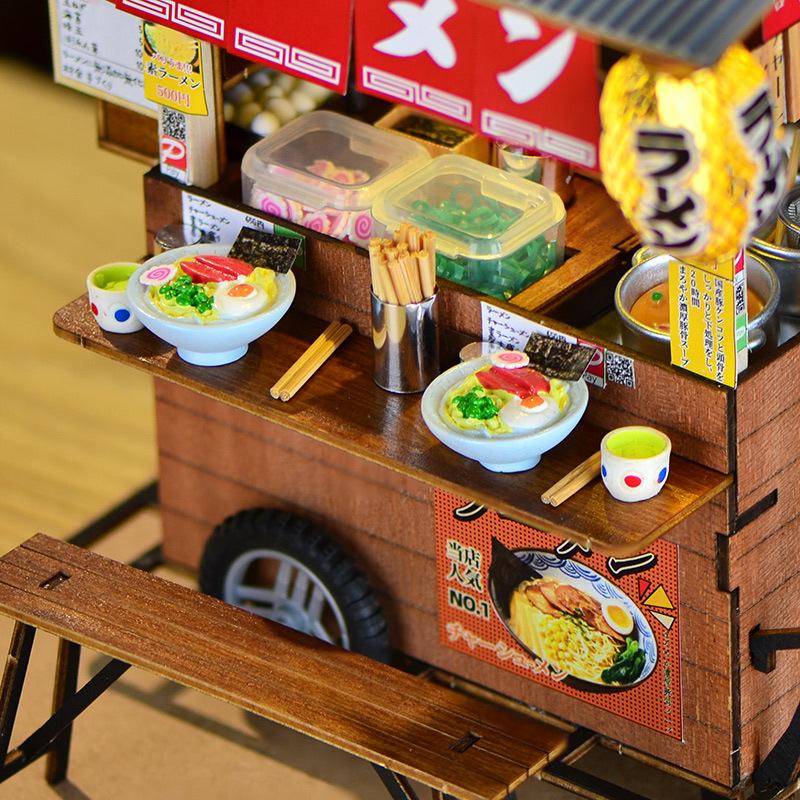 Diy Cottage Handmade Wooden Food Play Scene Dollhouse Dollhouse Accessories Japanese Ramen
