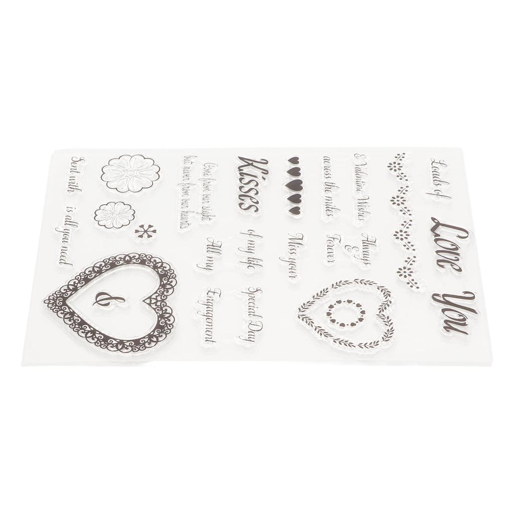 Clear Stamps with Die Mold  Combination Recyclable Clear Imprint Card Making Stamps for Scrapbook
