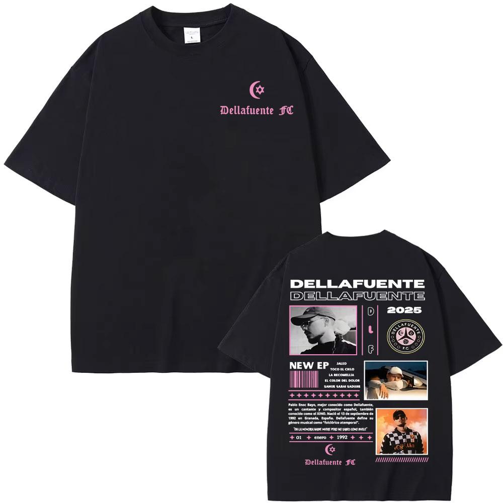 Rapper Dellafuente New Album 2026 Tour Tshirts Men Women Harajuku Gothic Hip Hop Punk T Shirt Fashion Casual Tshirt