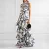 Spring and Summer New Women's Bohemian Holiday Strap Printed Dress