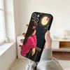 Cartoon anime girl pattern phone case suitable for iPhone 17 16 15 14 13 12 11 Pro/Max/Plus anti drop and shockproof back cover