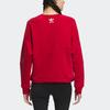 Adidas Originals Trefoil Logo Print Crew Neck Sweatshirt Women Tops Victory-Red HY7264