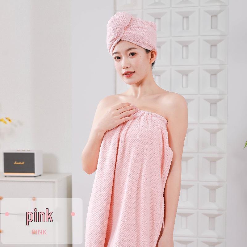 Женский махровый халат без бретелей, быстросохнущий: Впитывающее, Идеально для салонов, Нехлопковое банное полотенце-платье.