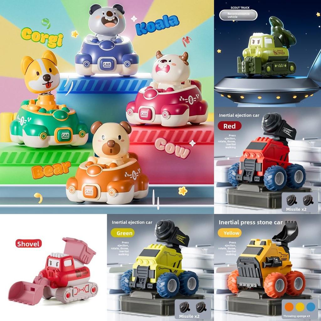 Cartoon Bear Collision Catapult Inertia Toy Car For Kids Development And Fun