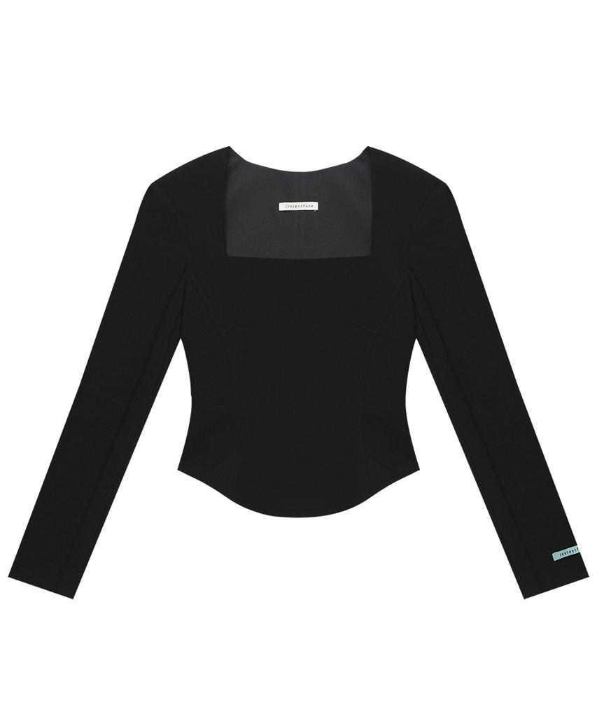 INSTANTFUNK Square Neck Blouse