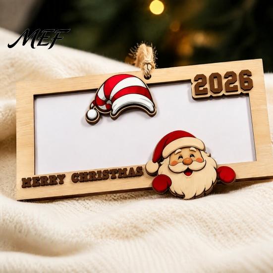Christmas Tree Hanging Decoration Wooden Money Holders for Cash, Holiday Cash Gift Ornament Gifts Holder Ornaments Xmas Tree, Home Party Supplies Card