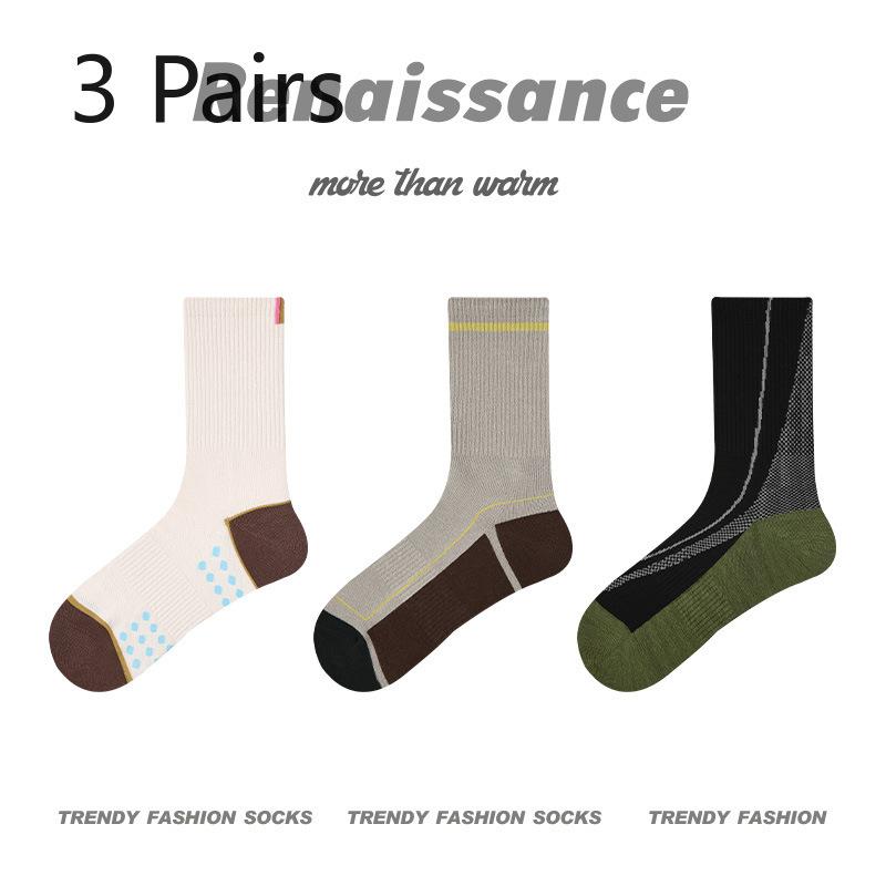 3 пары женских тонких спортивных носков-трубок из хлопка для весны и лета