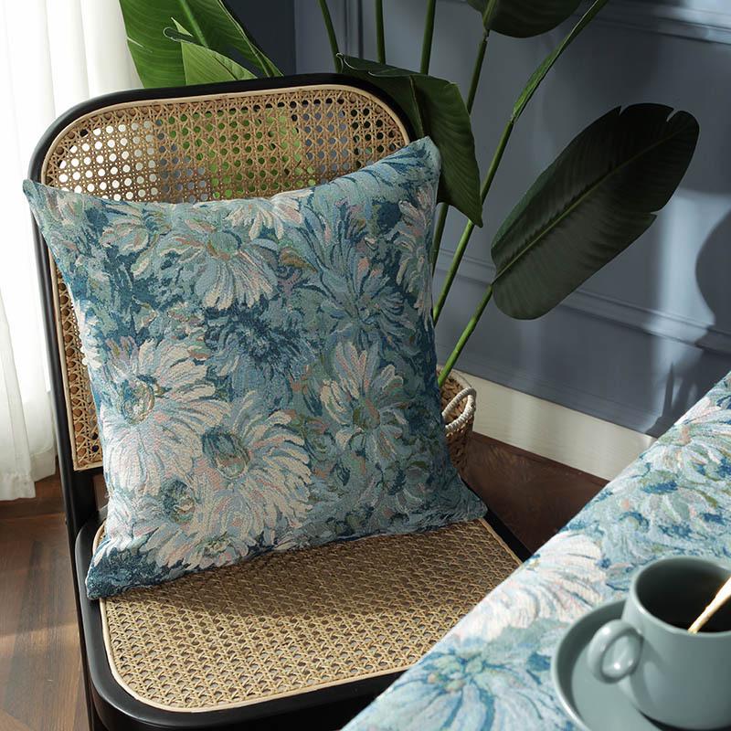 Зеленая картина маслом Печать Прямоугольник Устойчивая к грязи Машинная стирка Стильная праздничная скатерть Покрытие стола Украшение стола на День благодарения