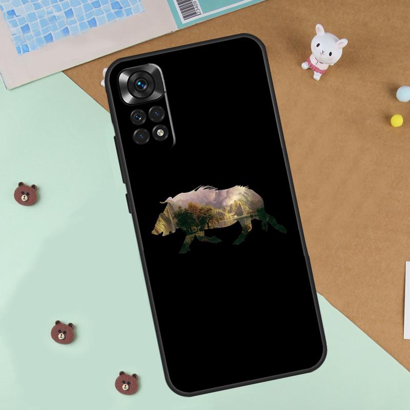 Чехол с рисунком кабана для Xiaomi Redmi Note 13 14 9 10 11 12 Pro 10S 11S 12S Чехол для Redmi 13C 10C 12C 14C
