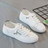 Fashion Outdoor Walking Trainers Women Running Shoes Summer Fashion White PU Leather Lace-Up Breathable Jogging Casual Sneakers De Mujer