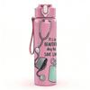 1PC Nurse Medical Stethoscope Quote 750ml Color Plastic Sports Water Bottle Leakproof Flip Straw Lid Suitable for Sports Office Home Use