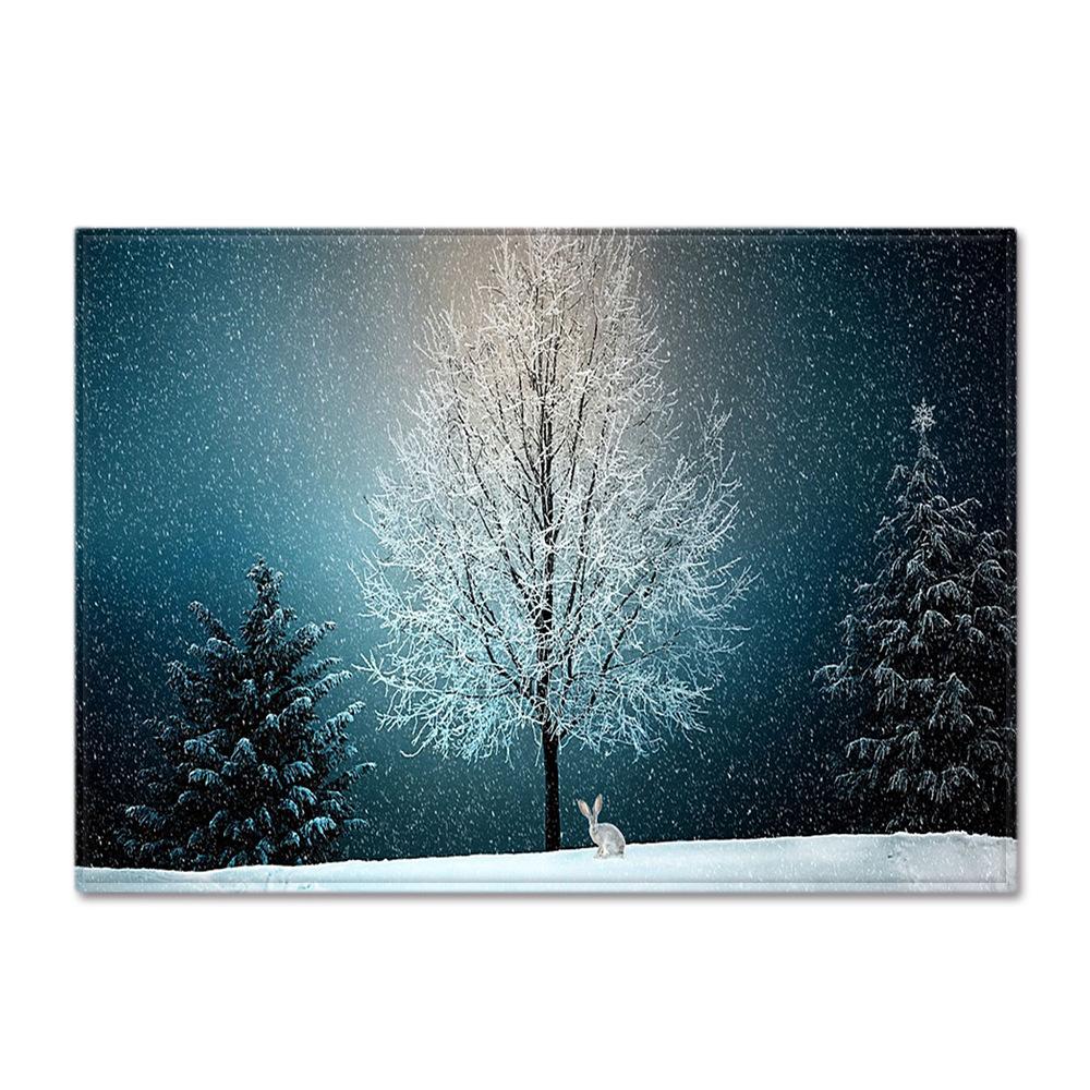 Рождественский коврик для пола в гостиной, ковер для спальни, ковер для столовой, коврик для двери