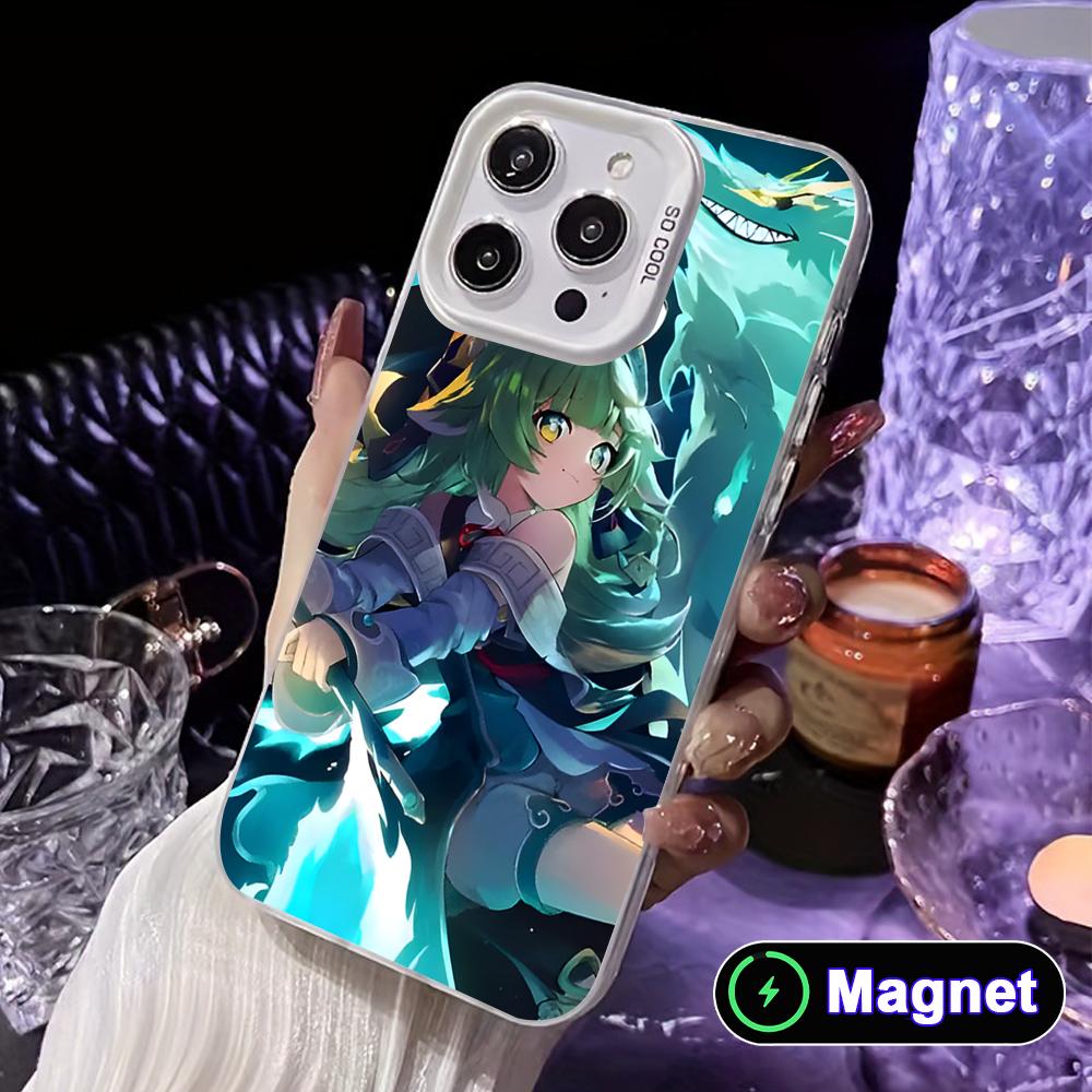 HSR Huohuo White Translucent MagSafe Mobile Phone Case for iPhone 17 16 15 14 13 12 11 X XR XS Air Pro Max Plus Cover