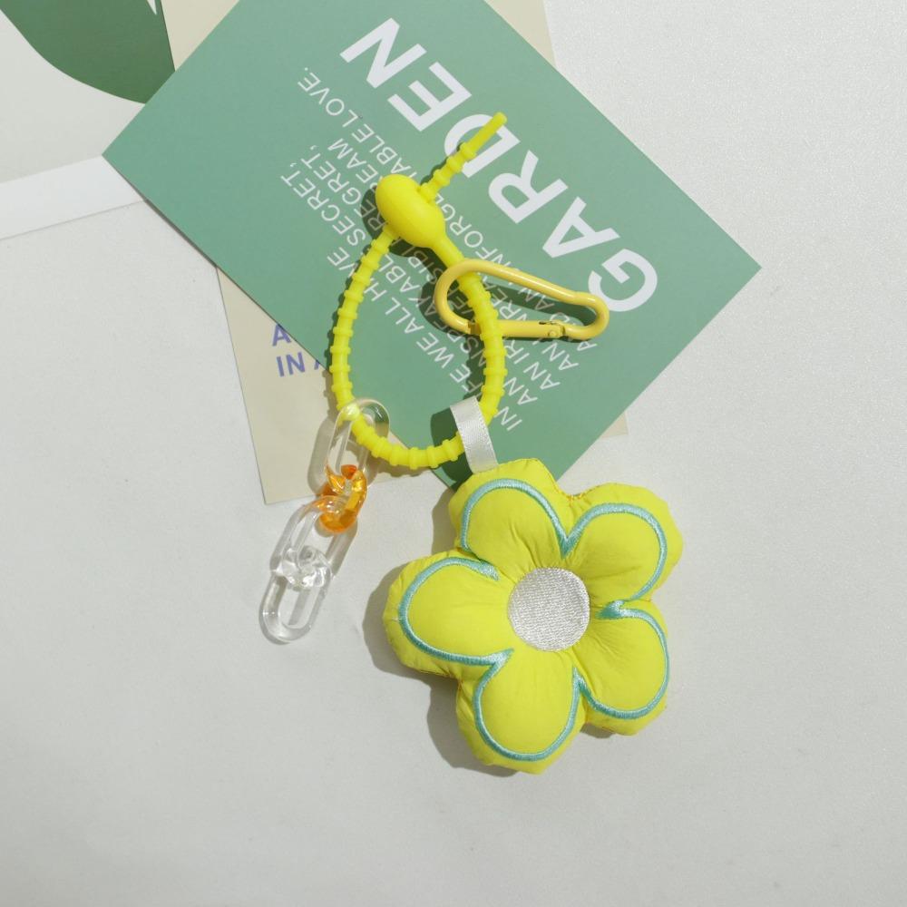 Lovely Lanyard Flower Keychain On the Phone Accessories Cute Backpack Ornaments Pendant Keyring Lanyard Strap for Phone Chain