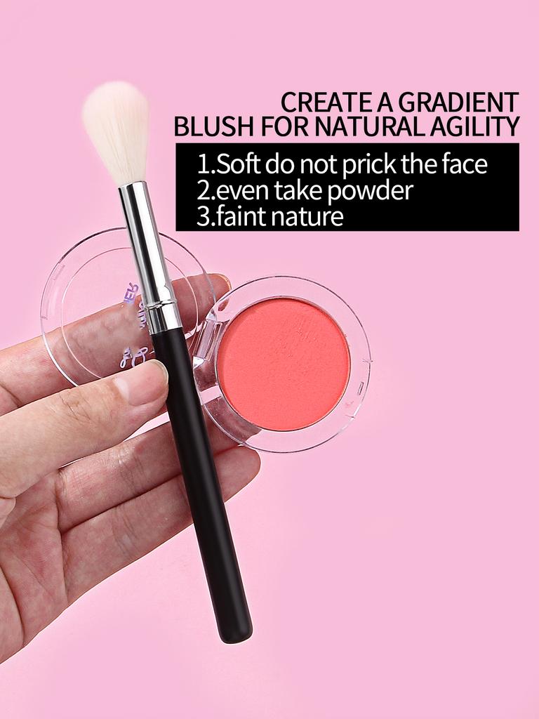 Single Small Flame Highlighter Brush Vegan Luxury Professional Makeup Brush Small Blush Brush Smudge Brush Nose Shadow Brush