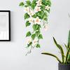 DIY Свежие лозы Настенные акценты Лилия Цветочные наклейки, Навесные наклейки с листьями зеленых растений, Съемная пленка для окон (в помещении и на улице), Отклей и приклей