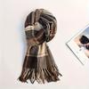 New Style Melard Scarf for Women, Suitable for Autumn And Winter, Korean Version, Versatile High-End Checkered Shawl, Couple'S Neck Warmer for Men