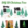DIY 3D декор для рождественской елки Практика пайки Электронная научная сборка комплект 3-цветный/7-цветный мигающий светодиодный комплект для вспышки