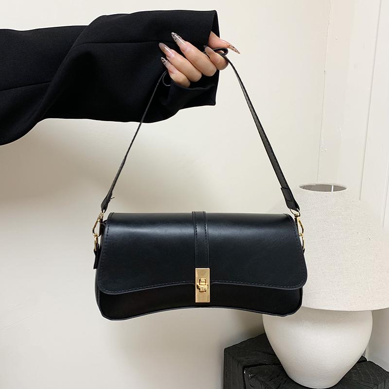 Минималистская сумка через плечо, женская, легкая, из полиуретана, съемный ремень с замком, для ежедневных поездок на работу