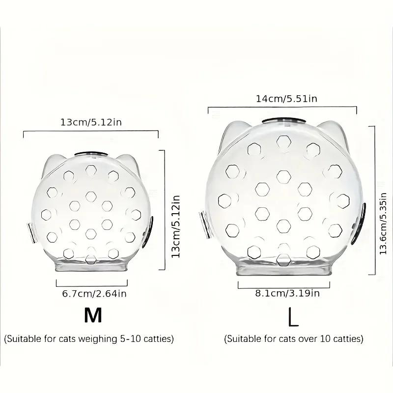 1 шт. шлем Space Cat - дышащий регулируемый прозрачный намордник для груминга, противооблизывающий чехол для головы, идеально подходит для инструмента для груминга домашних животных
